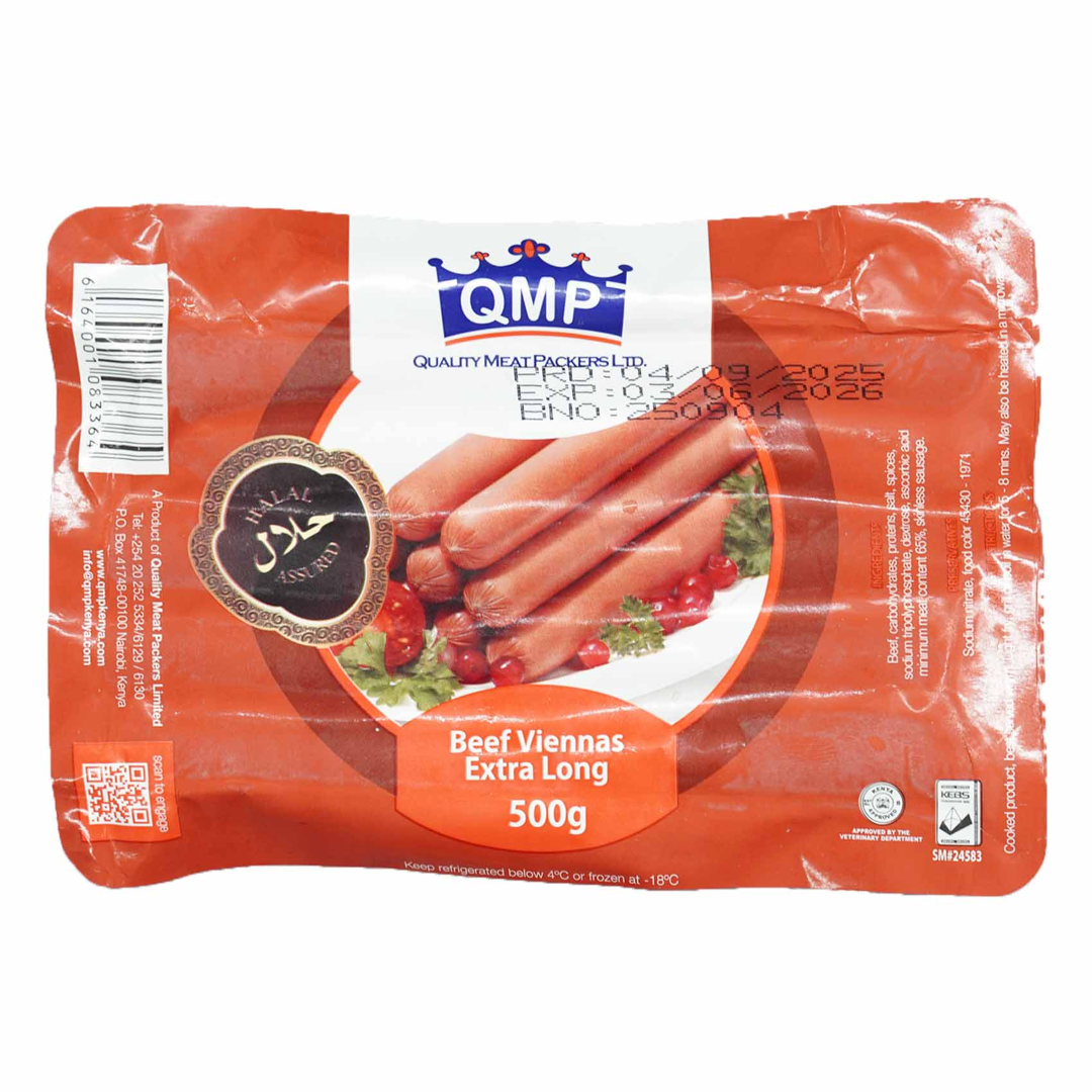 QMP BEEF SAUSAGE VALUE PACK 500G